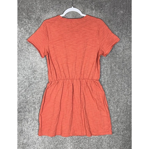 Old Navy Short Sleeve Elastic Waist Mini Dress Womens Size Large Chimayo Red - Picture 2 of 7